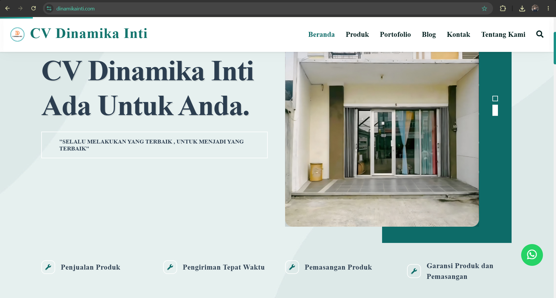 Website Company CV. Dinamika Inti Preview